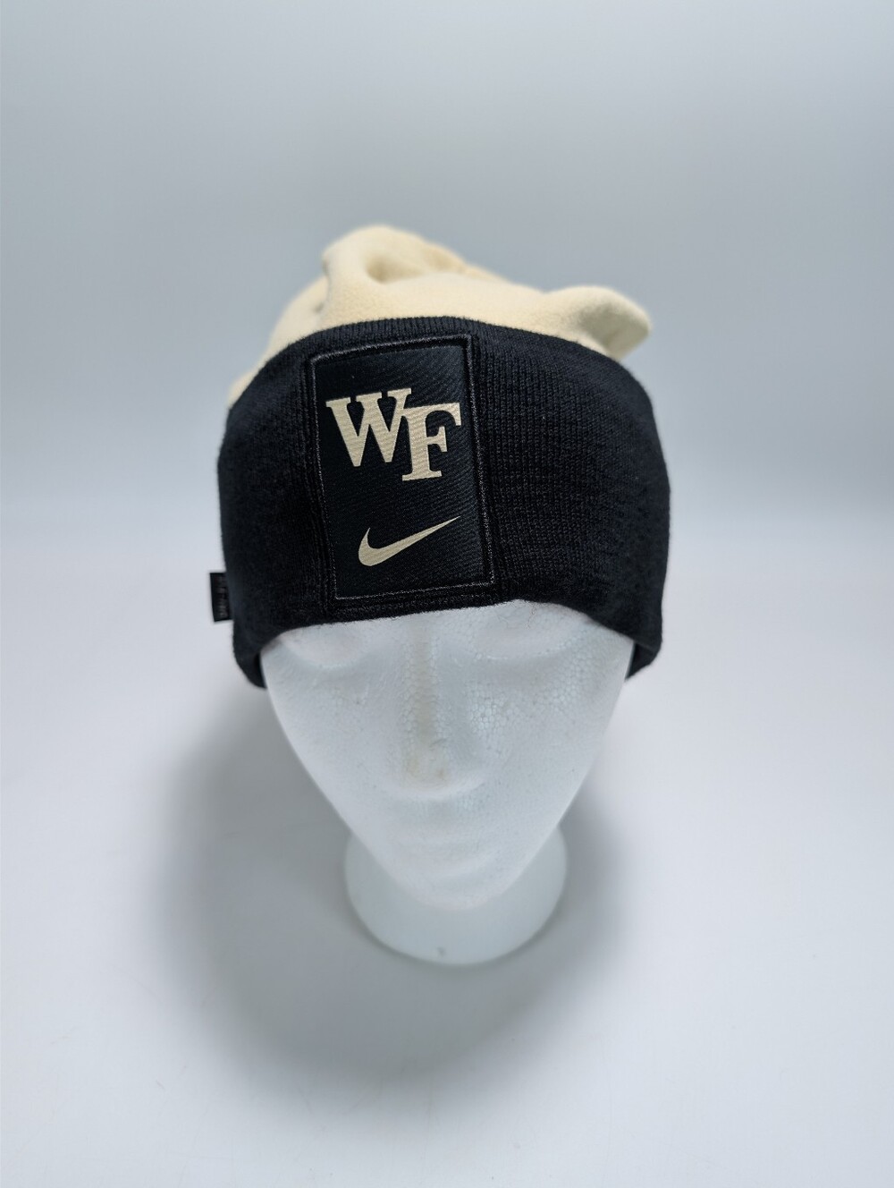 Nike Wake Dri-Fit Forest Demon Deacons Black & Cream Fleece Beanie